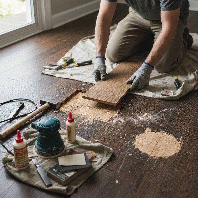Local Flooded Hardwood Floor Repair pros at work